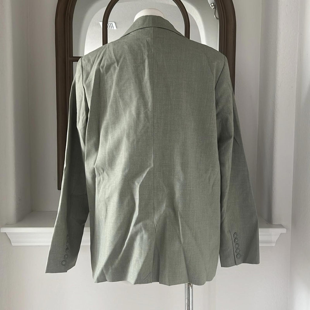 WhoWhatWear Audrey Layered Blazer in Stone Sage Green Size XL New w/Tag $228