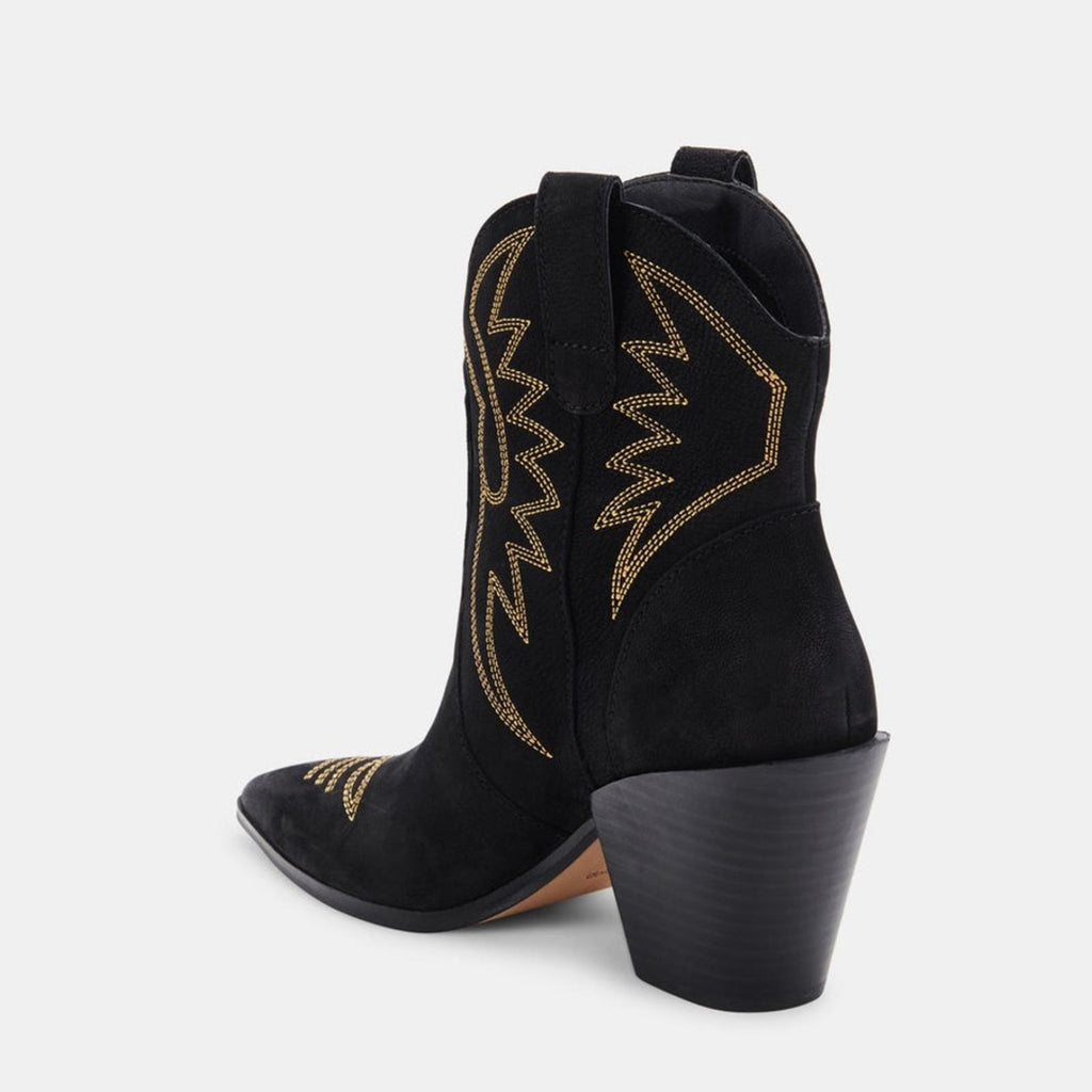 Dolce Vita Ginni Pull On Pointed Booties in Black Nubuck Size 8.5 New in Box