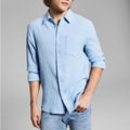 And Now This Men's Long-Sleeve Seersucker Shirt in Light Blue Size XXL New w/Tag