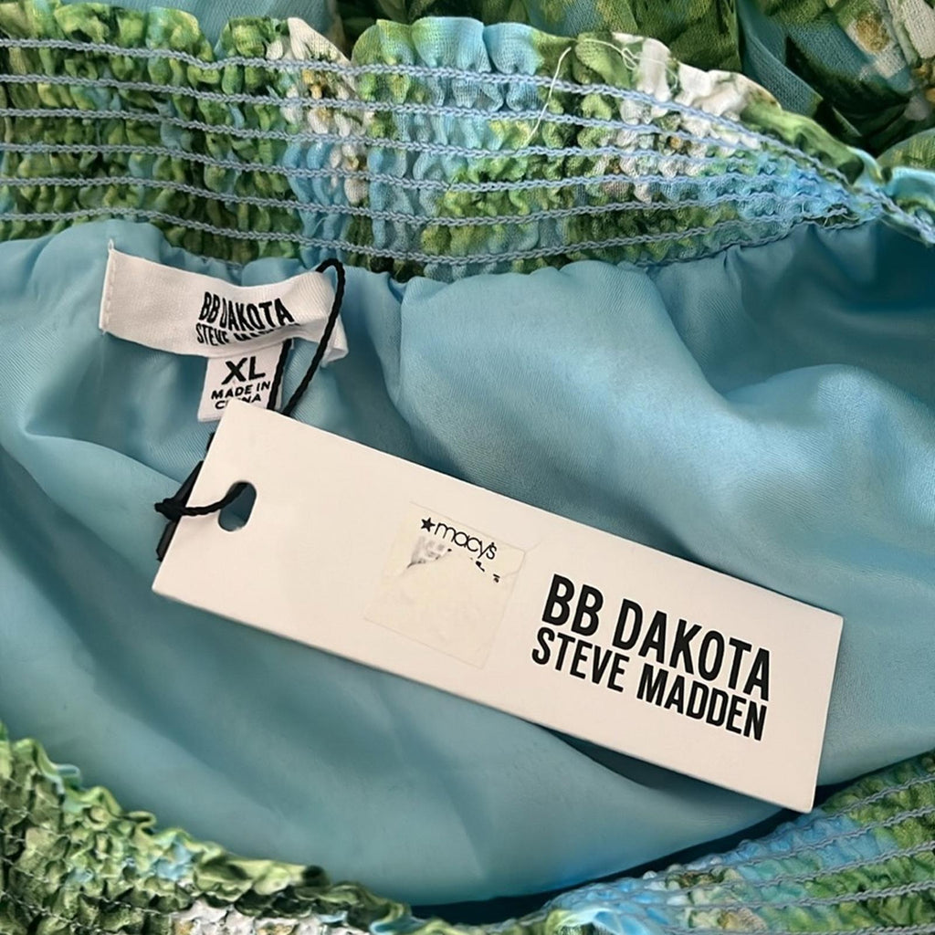BB Dakota Juicy Mini Tiered Skirt in Sky Blue, Size XL New with Tag