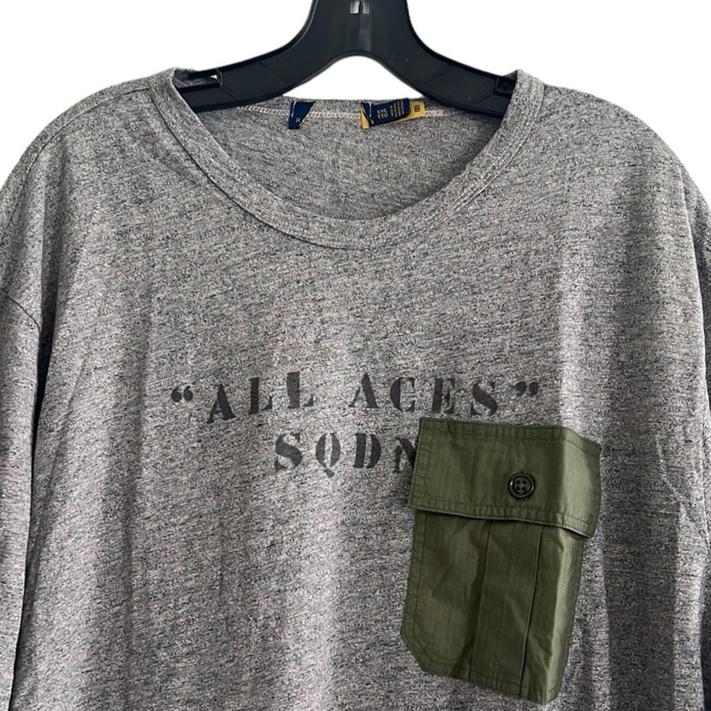 NEW Polo Ralph Lauren Sportsman Classic-Fit Army Green Pocket Jersey T-Shirt XXL