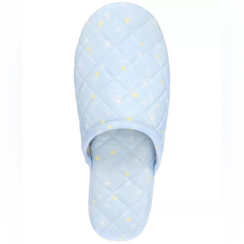 New Charter Club Quilted Paisley Floral Slippers, Blue Size L (US 9-10) NWT