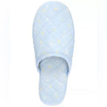 New Charter Club Quilted Paisley Floral Slippers, Blue Size L (US 9-10) NWT