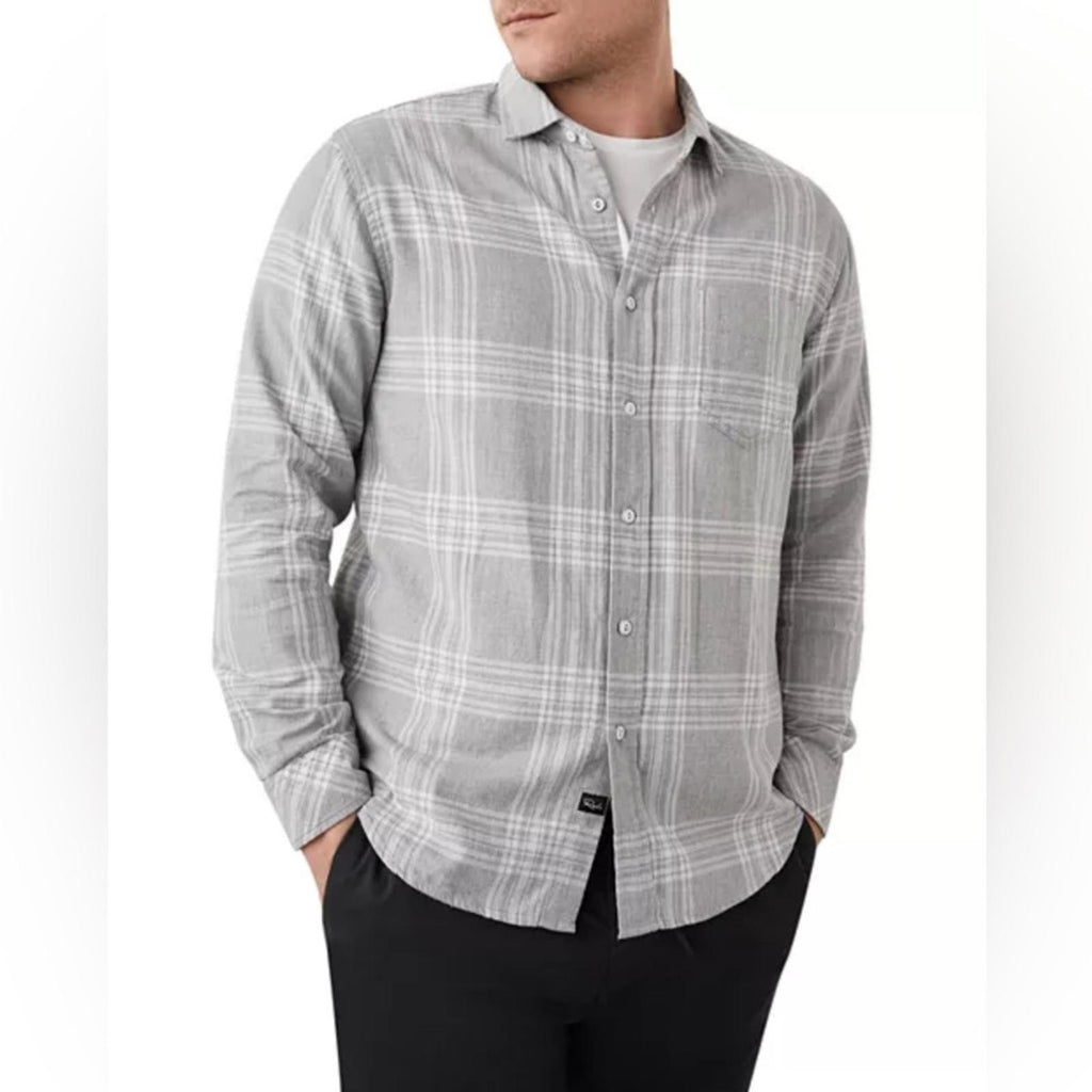 Rails Wyatt Relaxed Fit Shirt in Castle Grey Heather, Size L NEW w/Tag $148