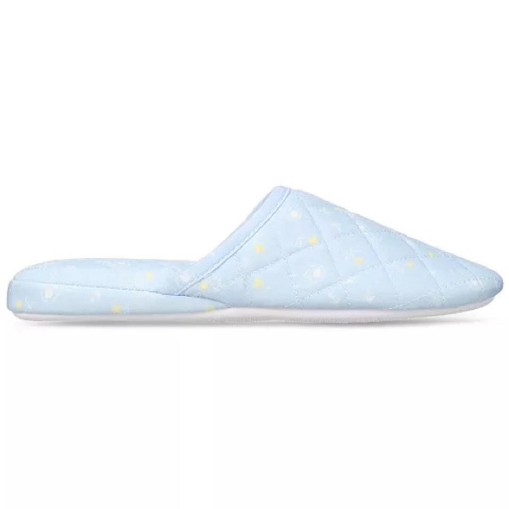 New Charter Club Quilted Paisley Floral Slippers, Blue Size XL (US 11-12) NWT
