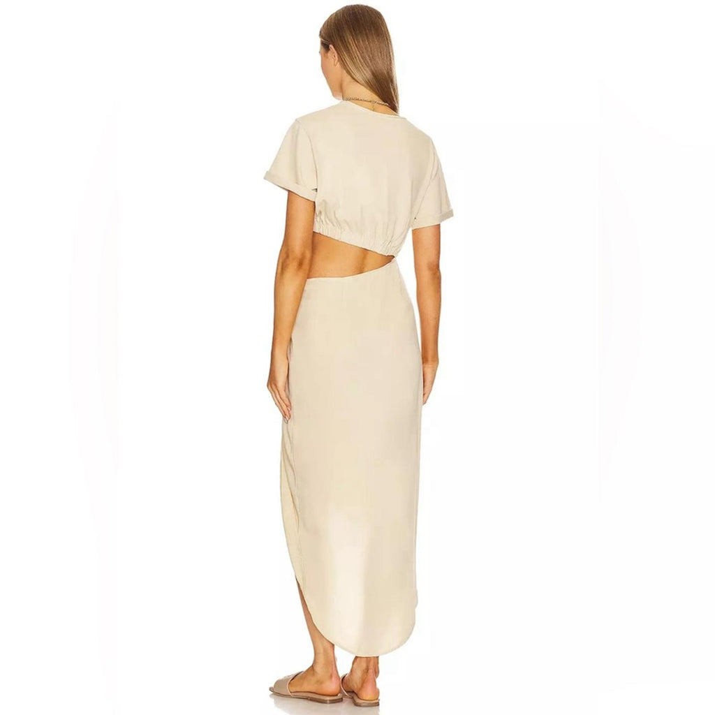 Free People Rae Maxi Dress, Cutout Summer Khaki Size XL New w/Tag Retail $168