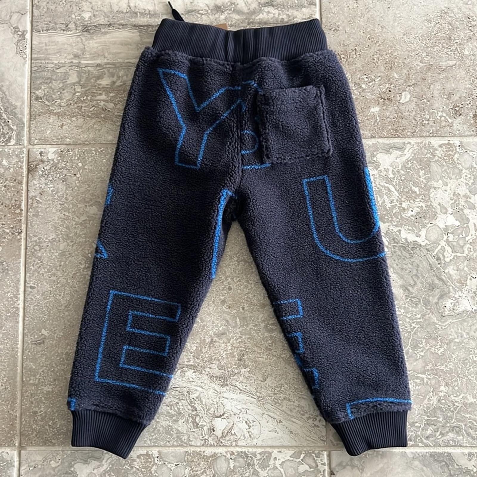 Burberry Edgar Scattered Logo-Print Joggers, Navy Black, Boy's Size 6Y New w/Tag