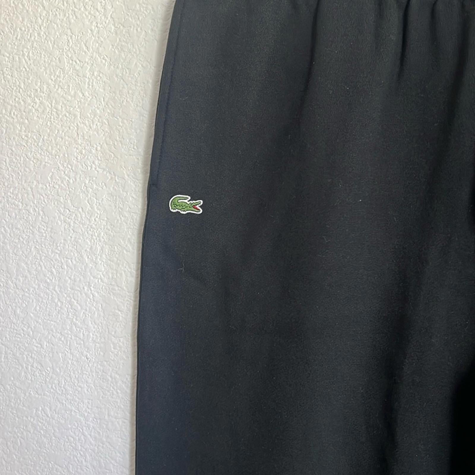 Lacoste Cotton Sweatpants in Black, Size XL, New w/Tag