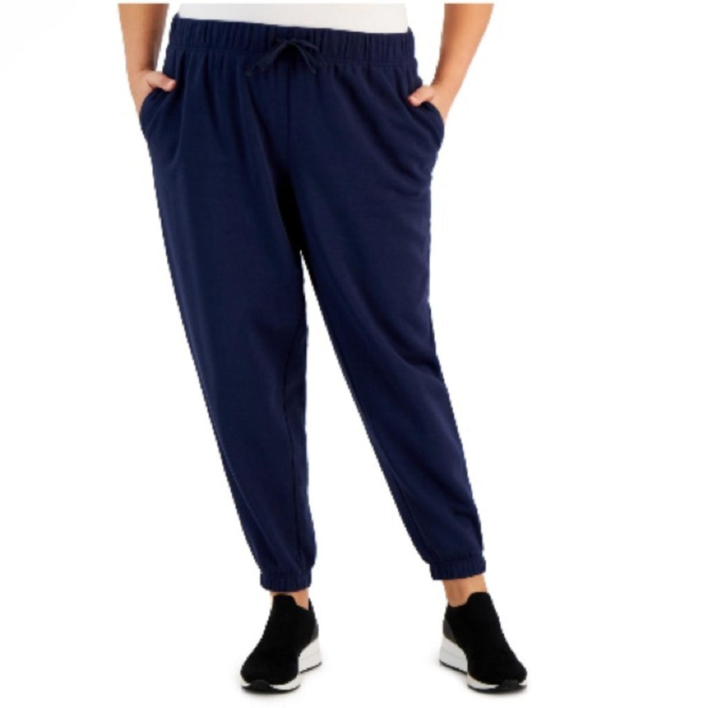 ID Pull-On Fleece Lined Jogger Pants, Navy, Plus Size 3X New w/Tag