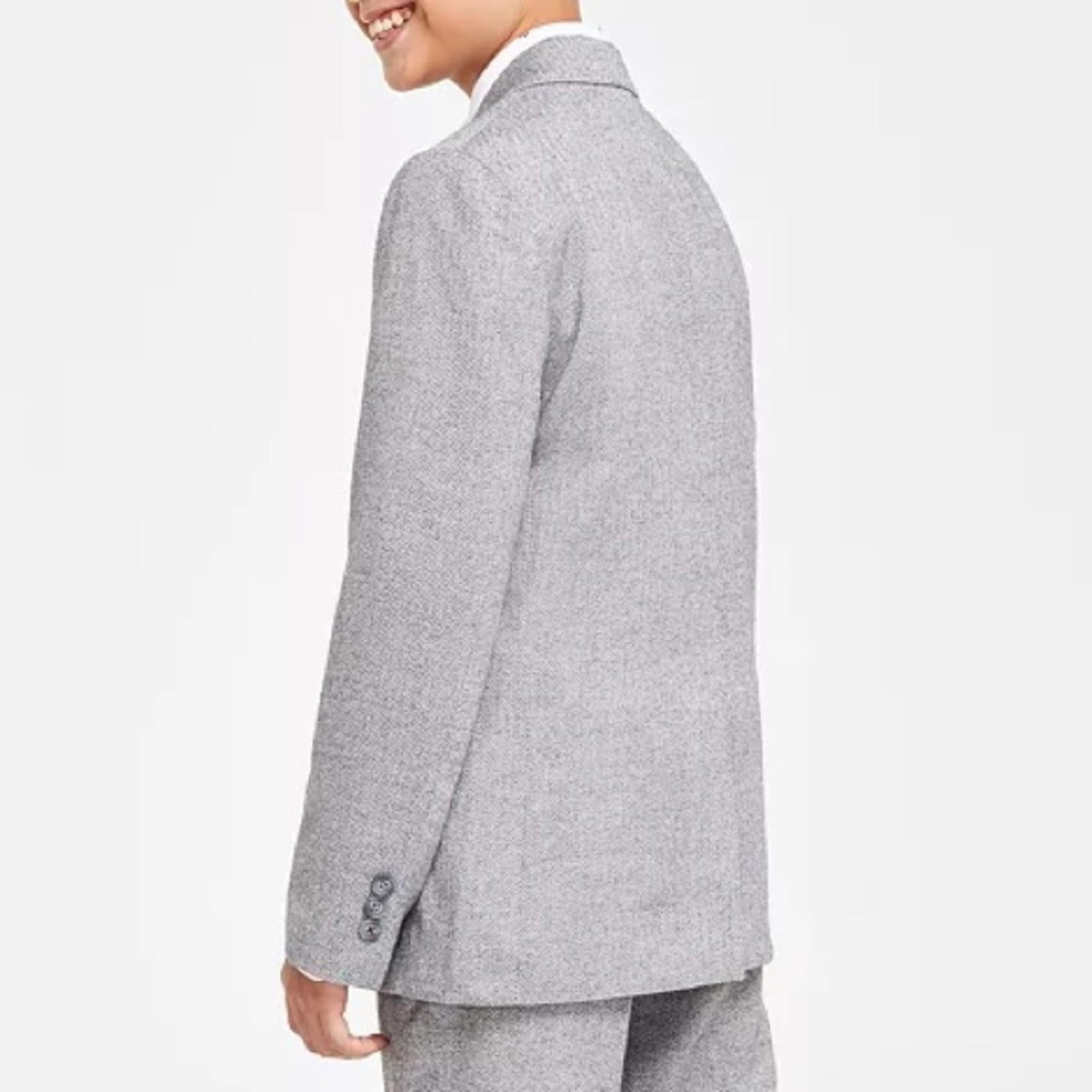 Tommy Hilfiger Big Boys Brushed Herringbone Jacket in Dark Gray Size 18 NWT $125