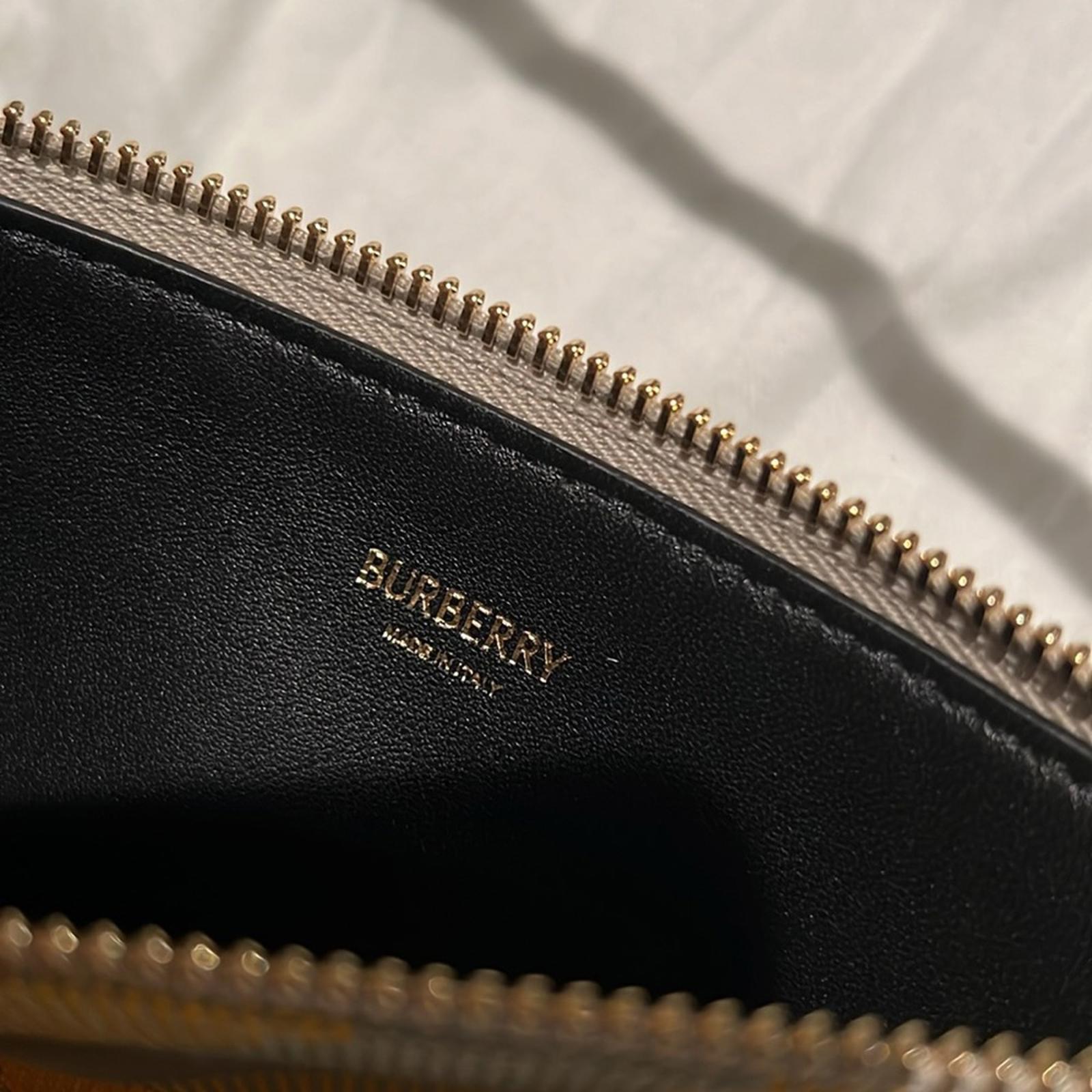 New BURBERRY Mini Shield Check Sling Shoulder Bag, Hunter Ip Check, New w/Tag