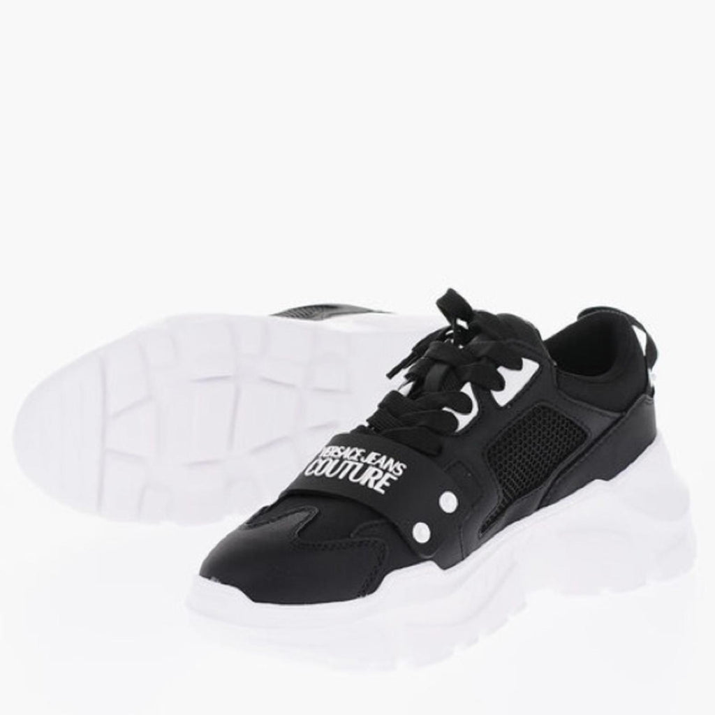 VERSACE Low-Top Chunky Sneakers in Black /White Size EU42 NEW w/Dust Bag