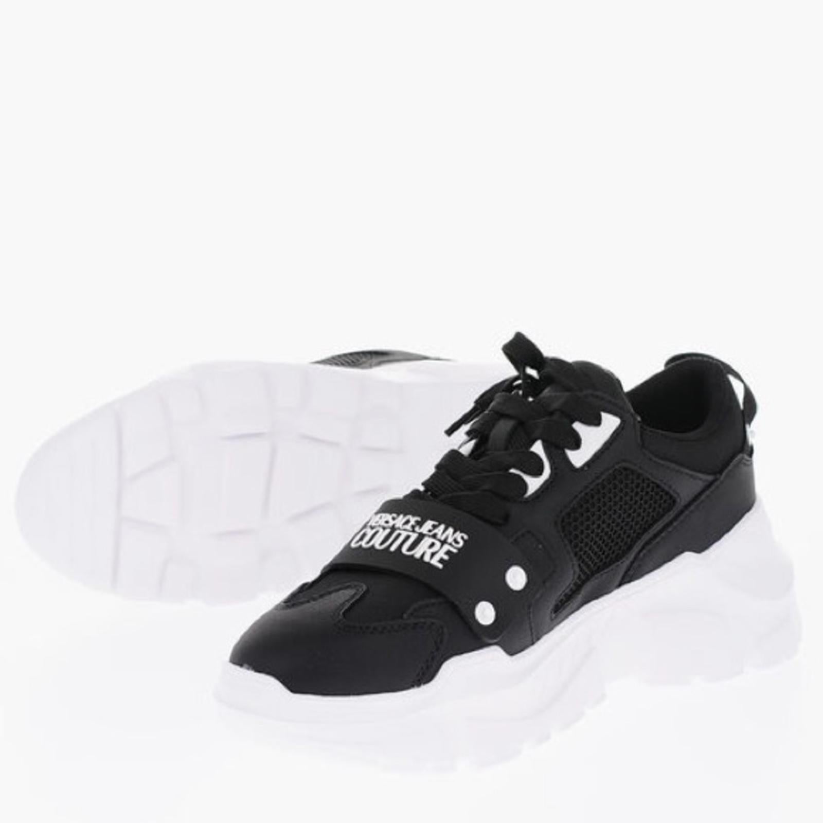 VERSACE Low-Top Chunky Sneakers in Black /White Size EU42 NEW w/Dust Bag