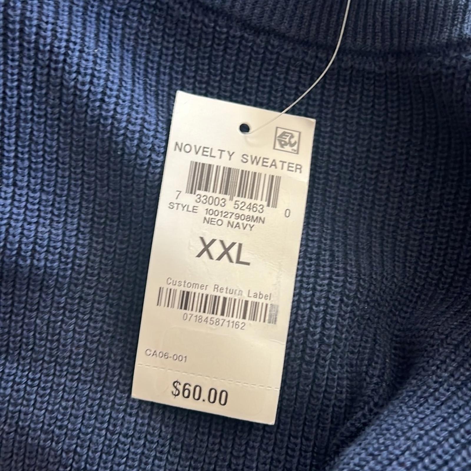 Alfani Men’s Crewneck Sweater in Neo Navy, Size XXL NEW w/Tag