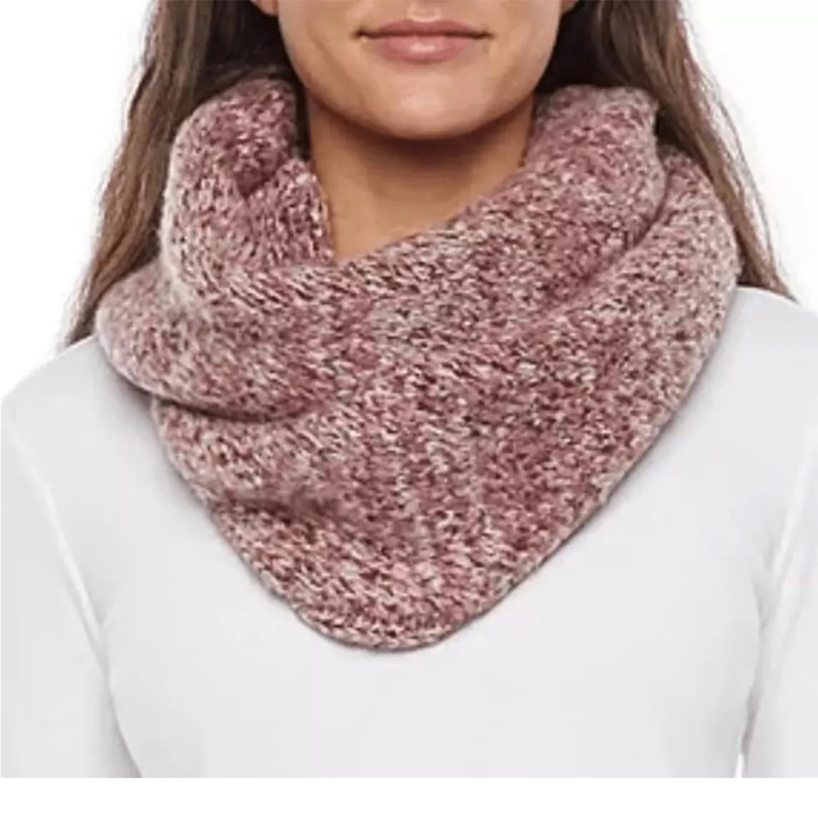 Frye & Co Space Dyed Infinity Cold Weather Scarf Wrap, Neck Warmer in Bark NWT