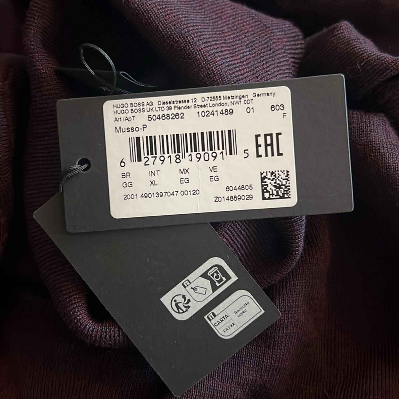 BOSS Slim-Fit Rollneck Sweater in Merino Wool, Size XL New w/Tag $198