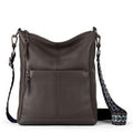 The Sak Lucia Leather Crossbody in Slate/Grey, NEW $149