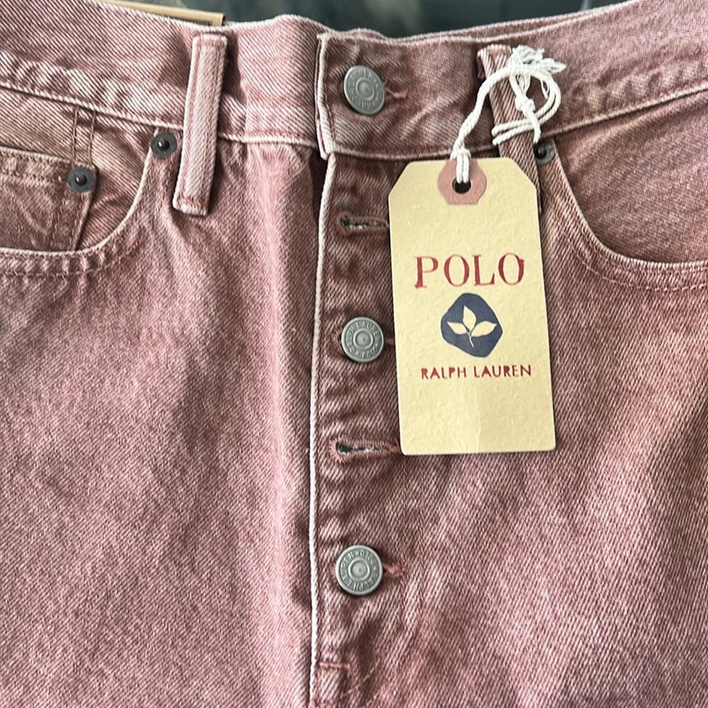 Polo Ralph Lauren High-Rise Wide Leg Jeans in Dusty Pink, Size 28 New w/Tag $248