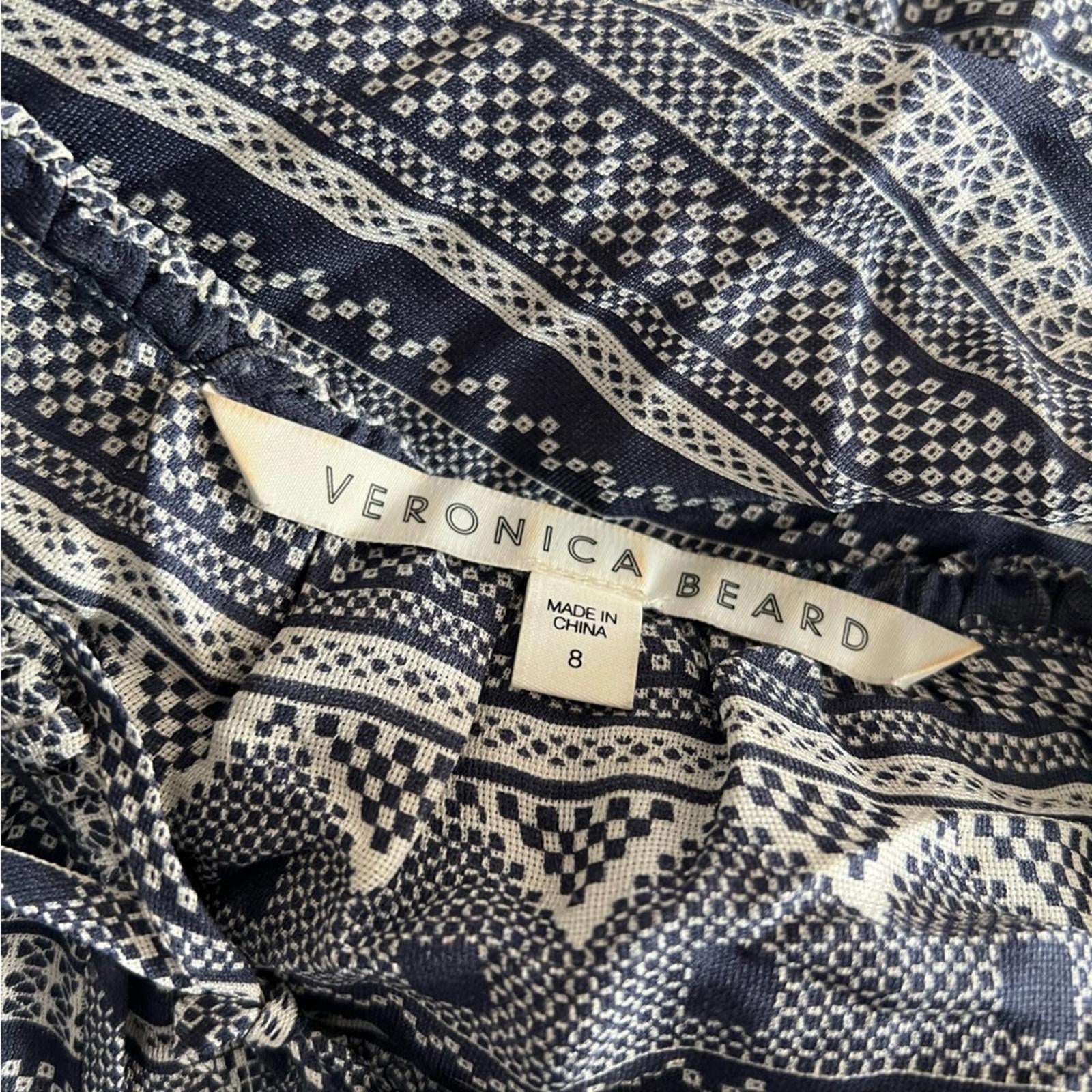 Veronica Beard Agathe Silk Multipattern Dress, Size 8 Retail $595 (Excellent)