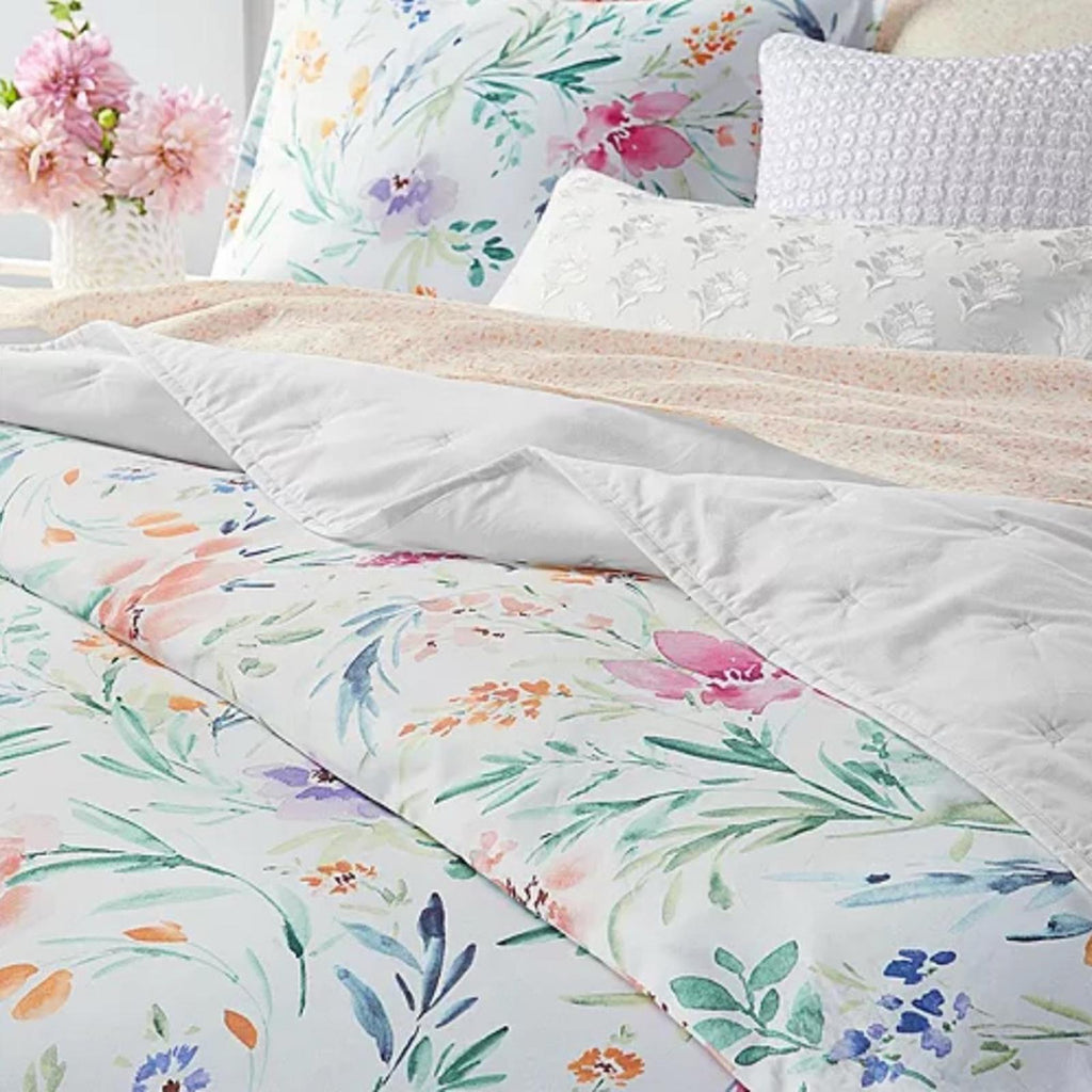Sky Pastel Perennials Duvet Cover Set, Twin New in Box Retail $230