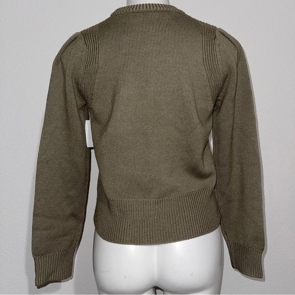 Joie Iena Pointelle Knit Sweater in Stone Grey Size XS New w/Tag $328