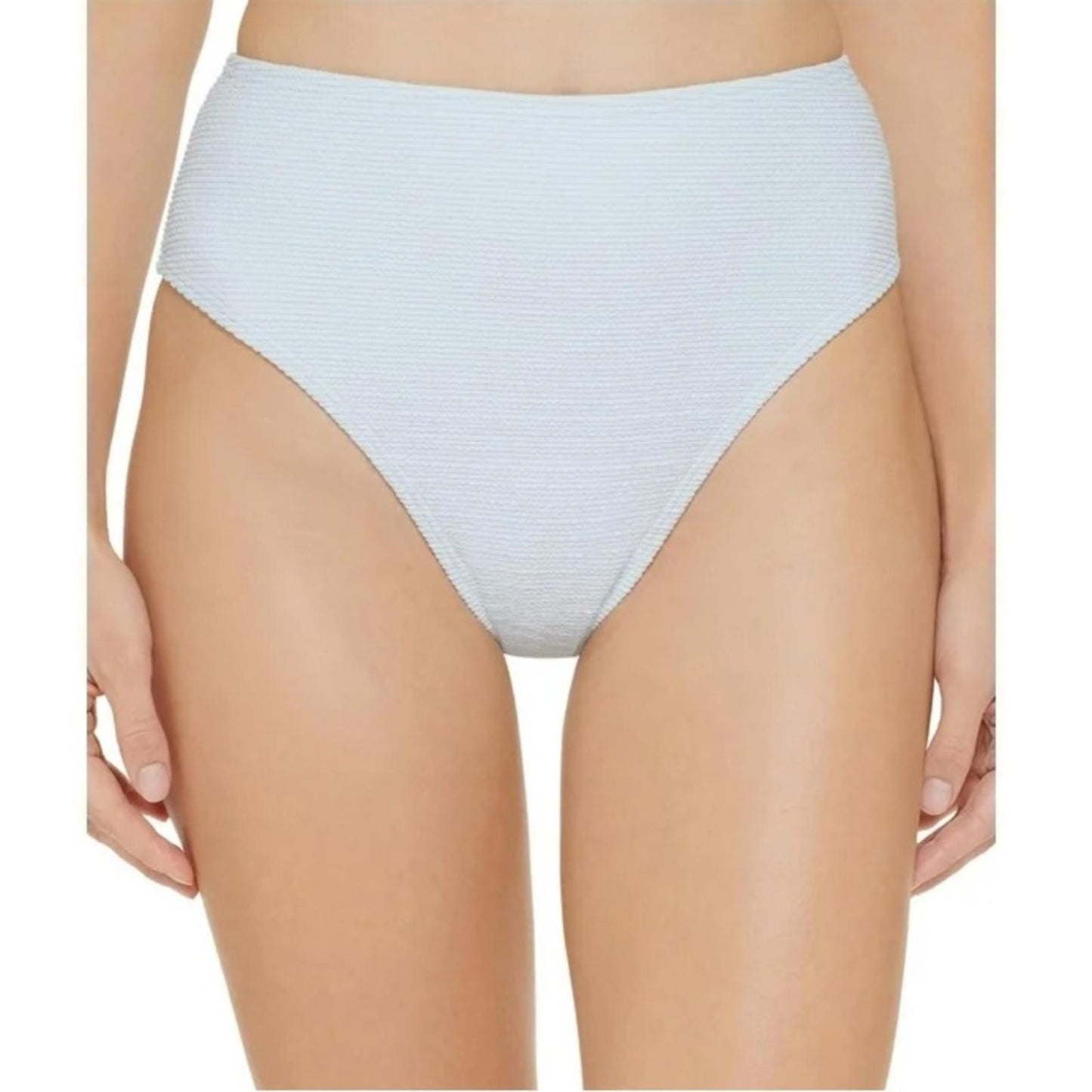 DKNY Ribbed High-Waist Swim Bottom Separates, Blue Size XL NEW w/Tag