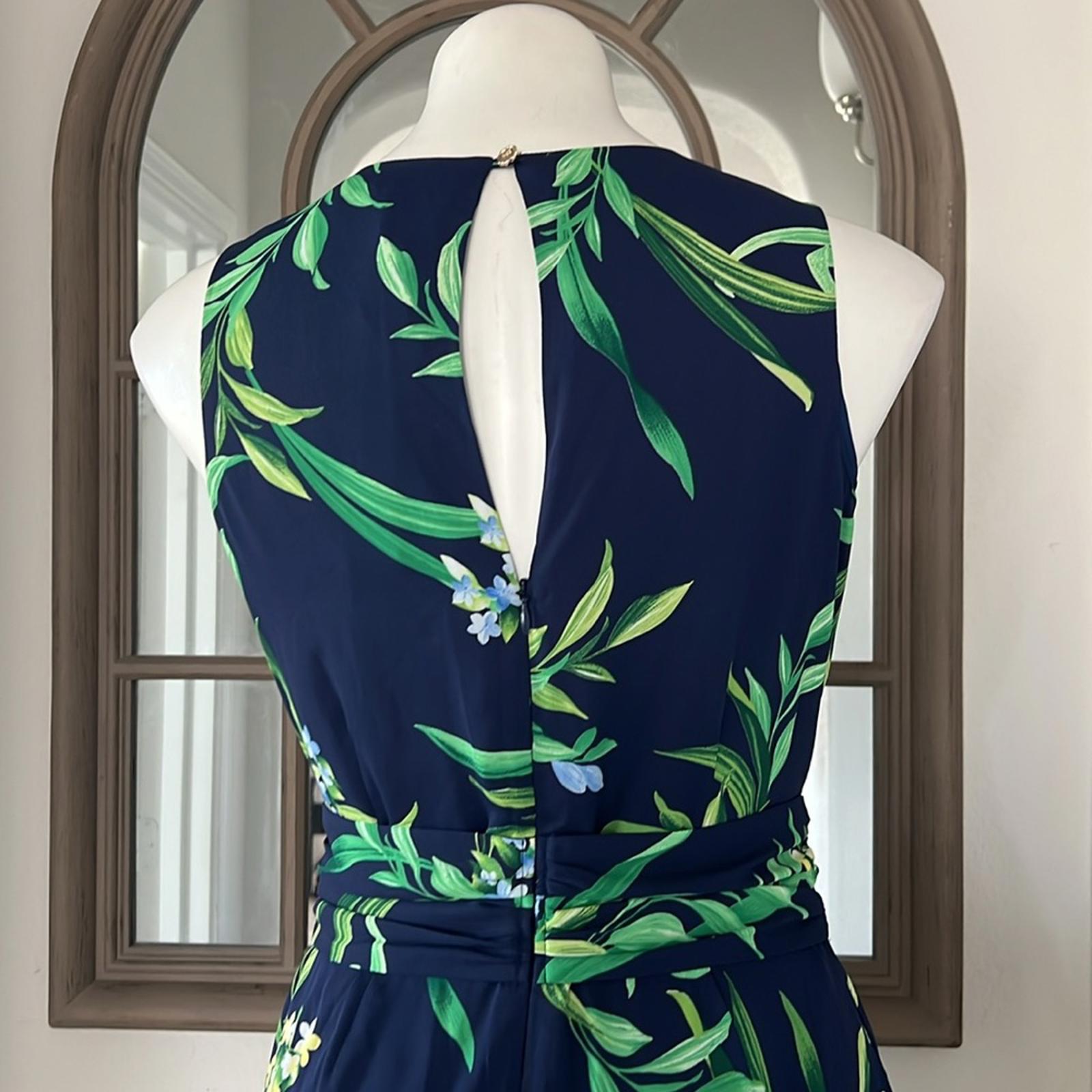 Tommy Bahama Floral Glow Sleeveless Maxi Dress in Island Navy, Size S New 4 NEW