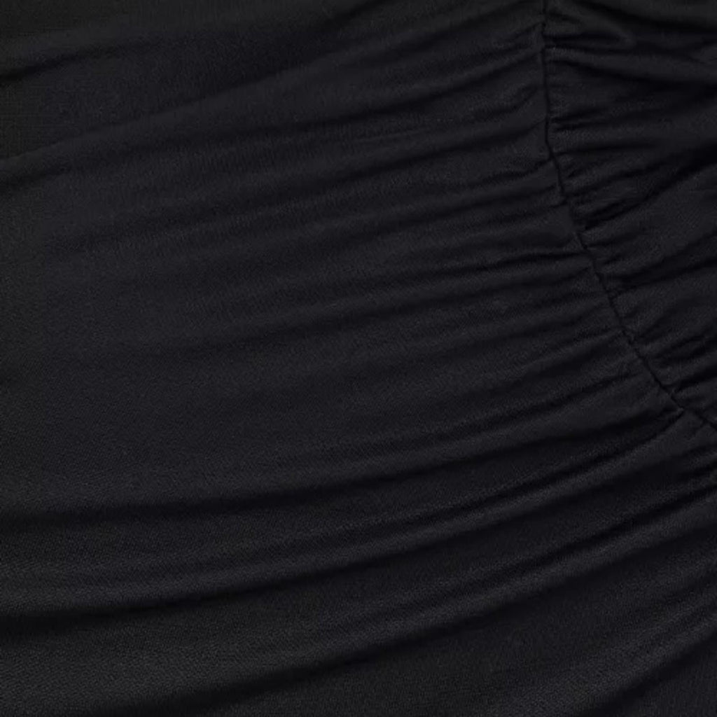 Et Ochs Isabelle Ruched Midi Dress in Black, Size 0 NEW w/Tag $1,195