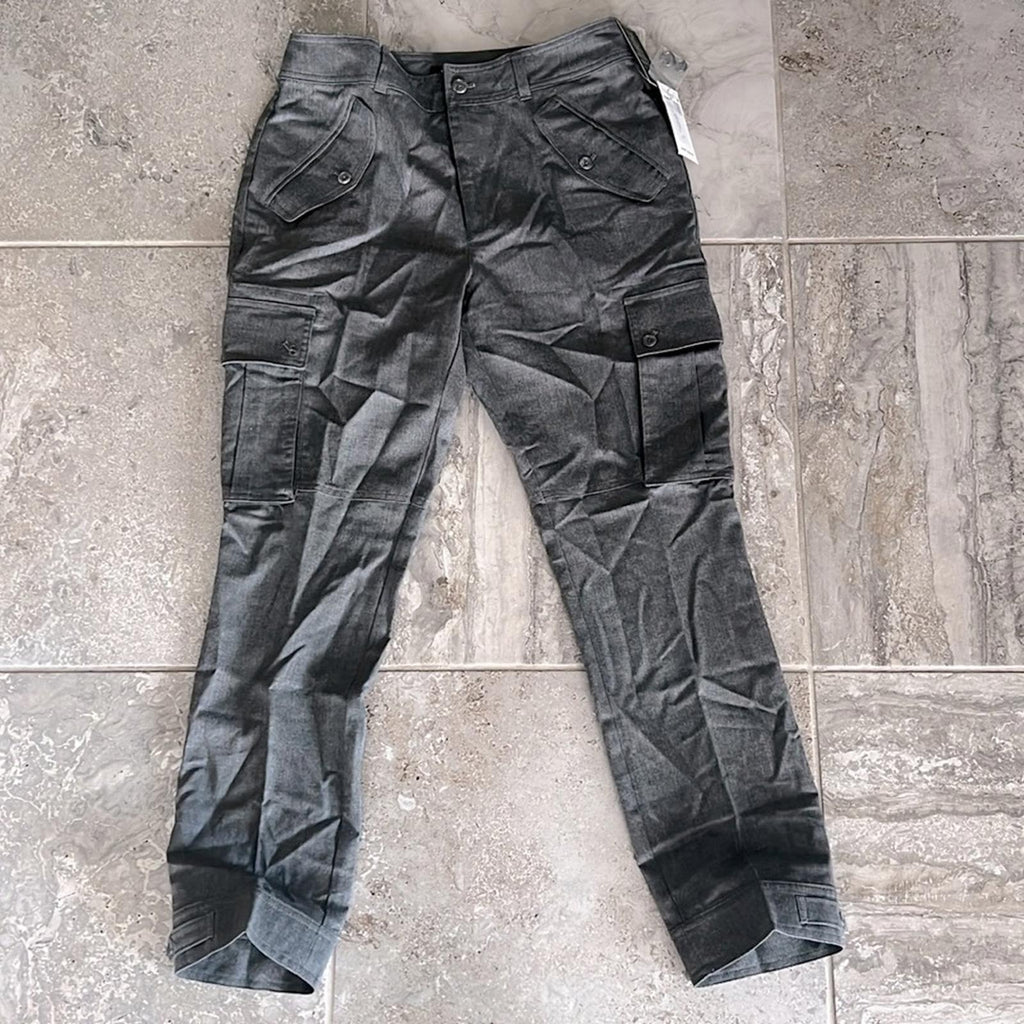 Lauren Ralph Lauren Wool Twill Cargo Pants in Grey, Size 8 New w/Tag $245