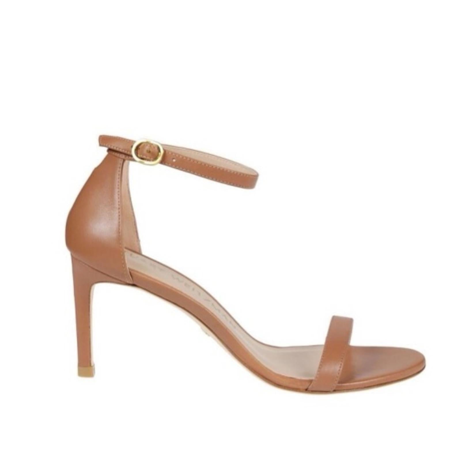 NEW Stuart Weitzman Nunakedstraight Strap Sandals 3” Heel, Size 8.5, Retail $475