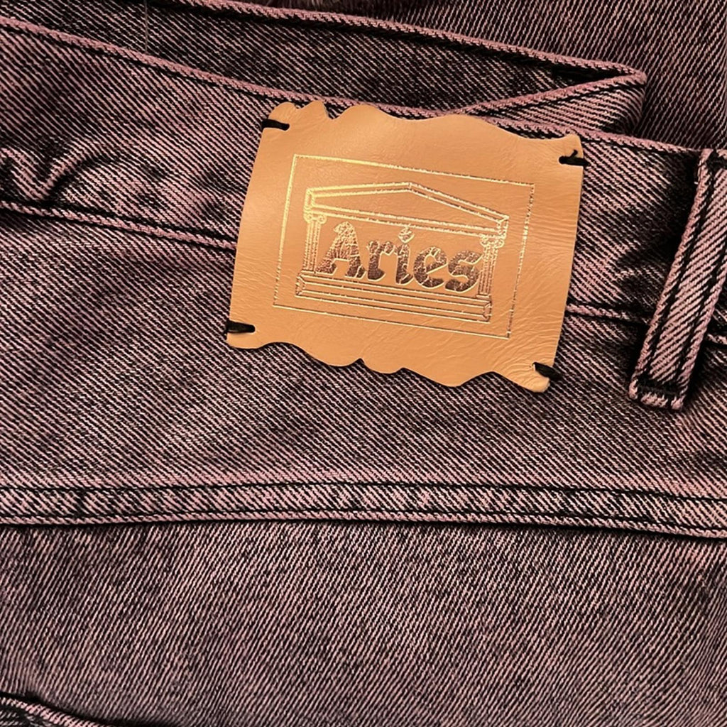 ARIES Acid Wash Batten Jeans in Rose-Pink, NEW, Size 32