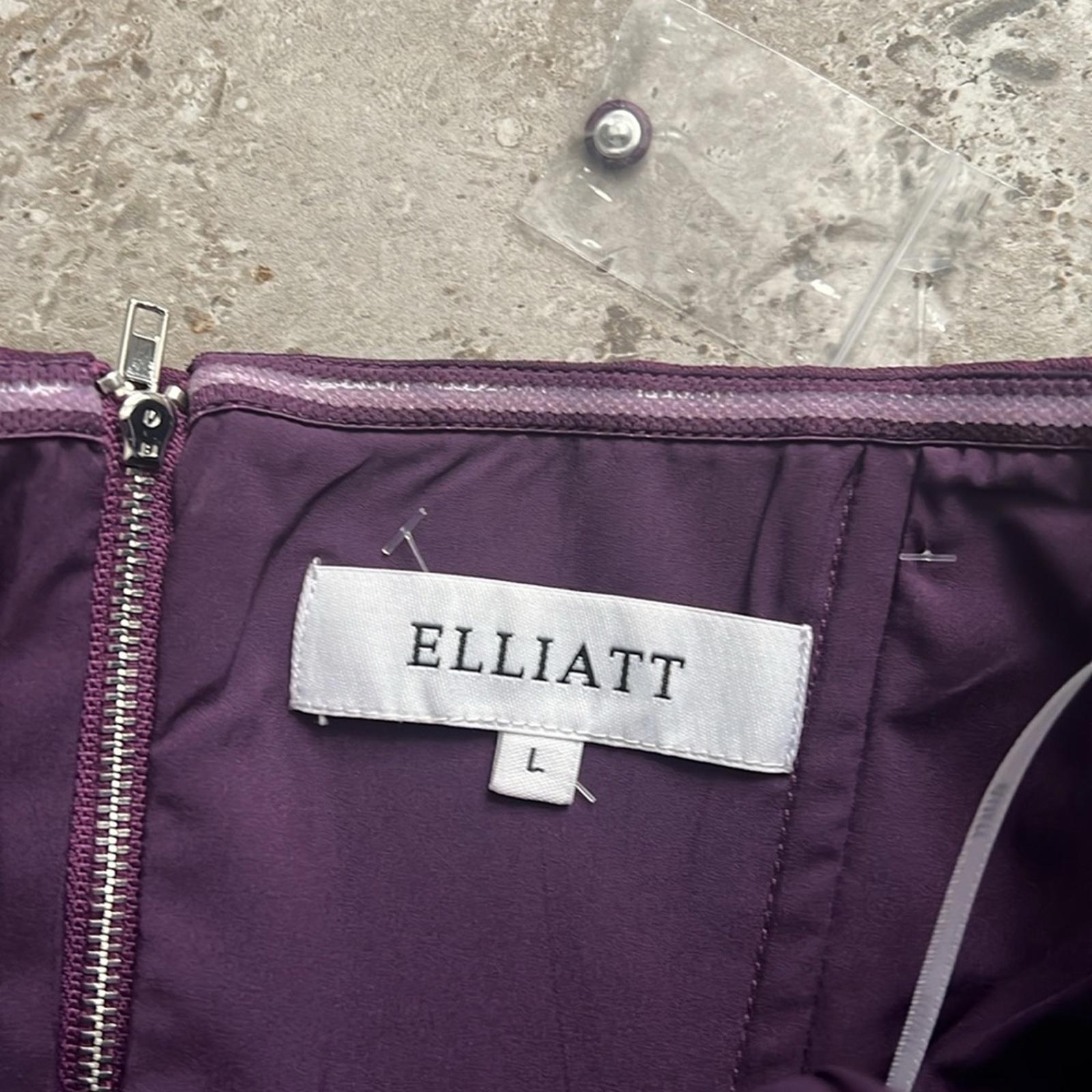 NEW Elliatt Reception Cascade Ruffle Strapless Dress in Purple, Size L $170