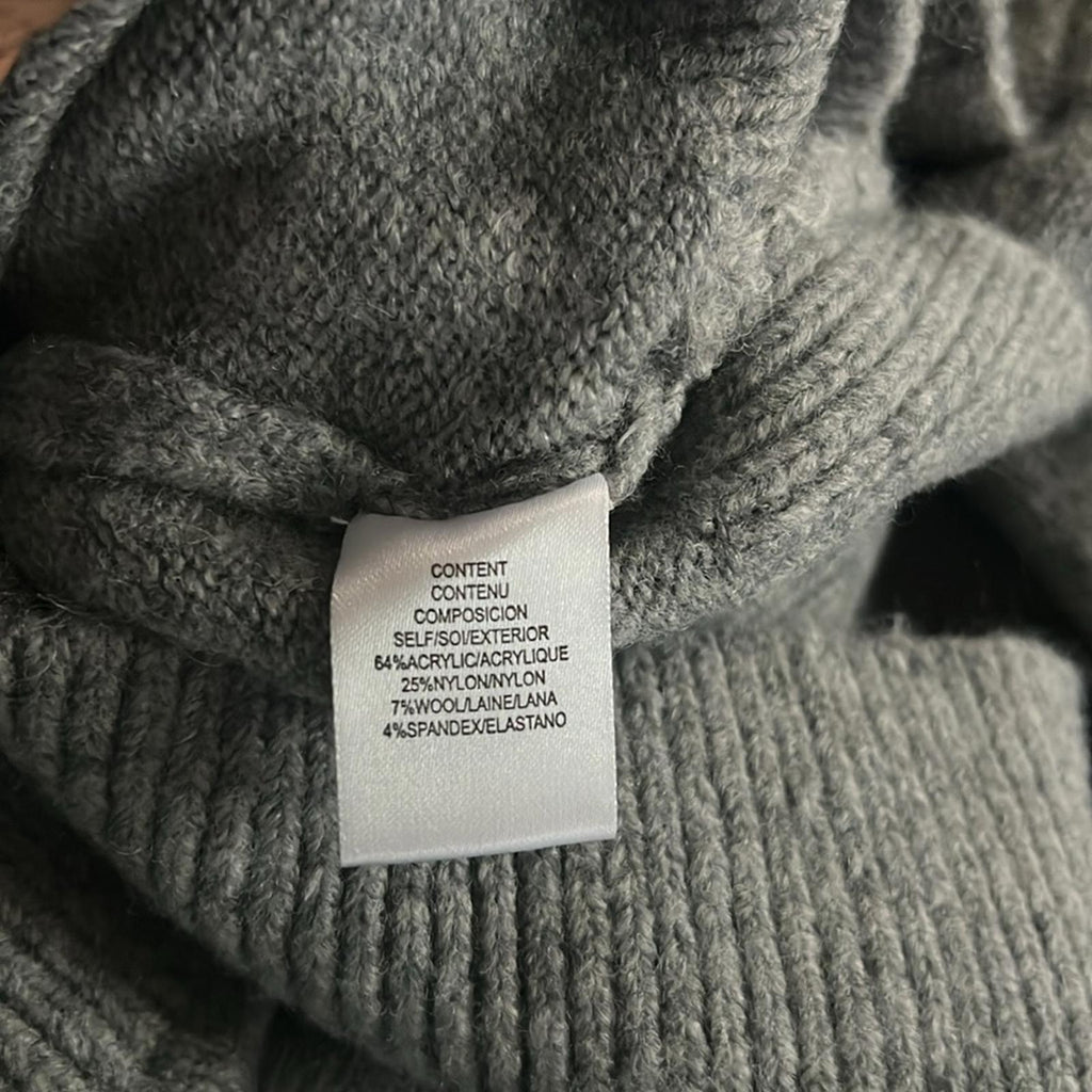WAYF Wool-Blend Mock-neck Sweater in Light Grey, Size XS New w/Tag