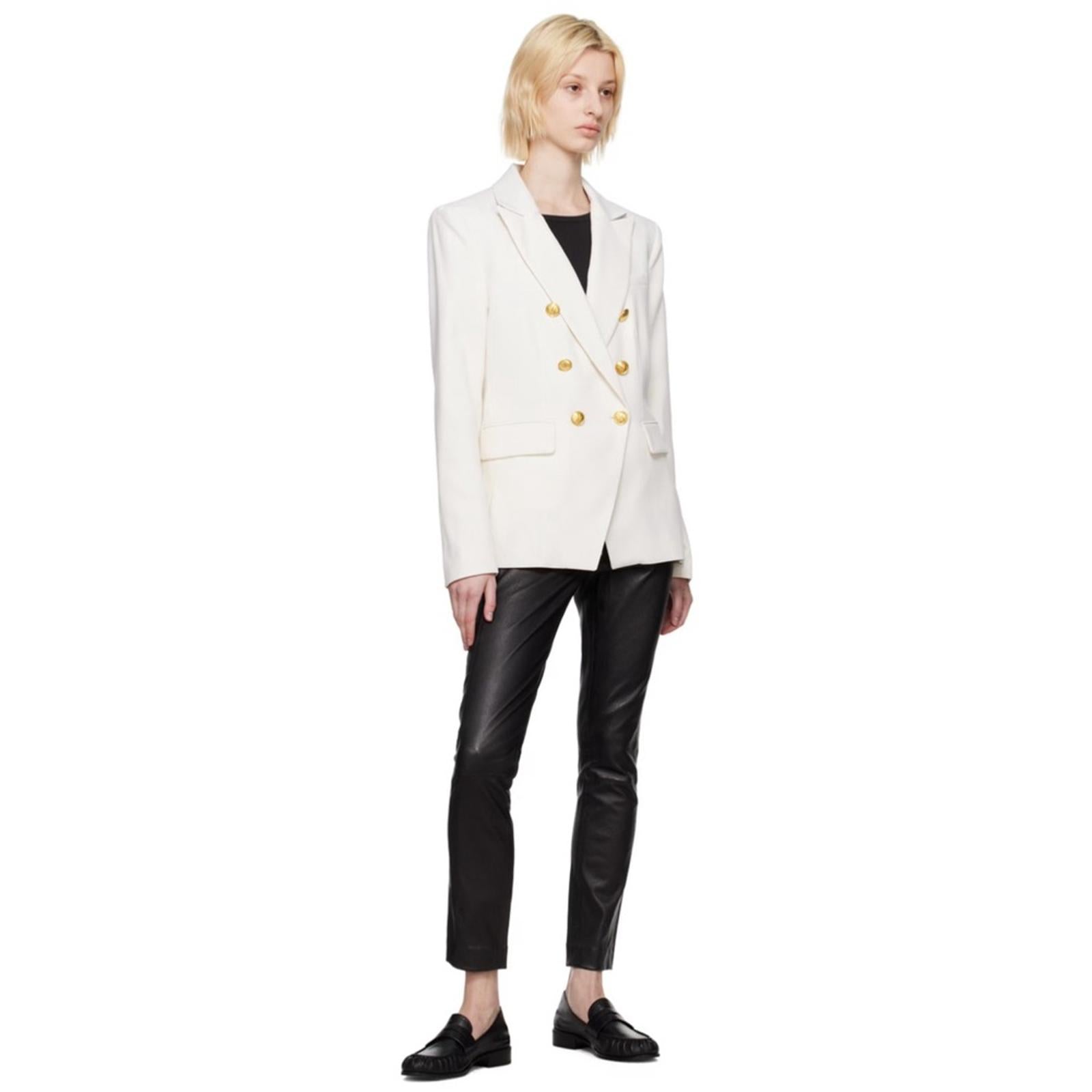 Rag & Bone Preston Wool Blazer in White, Size 0 New w/Tag Retail $650