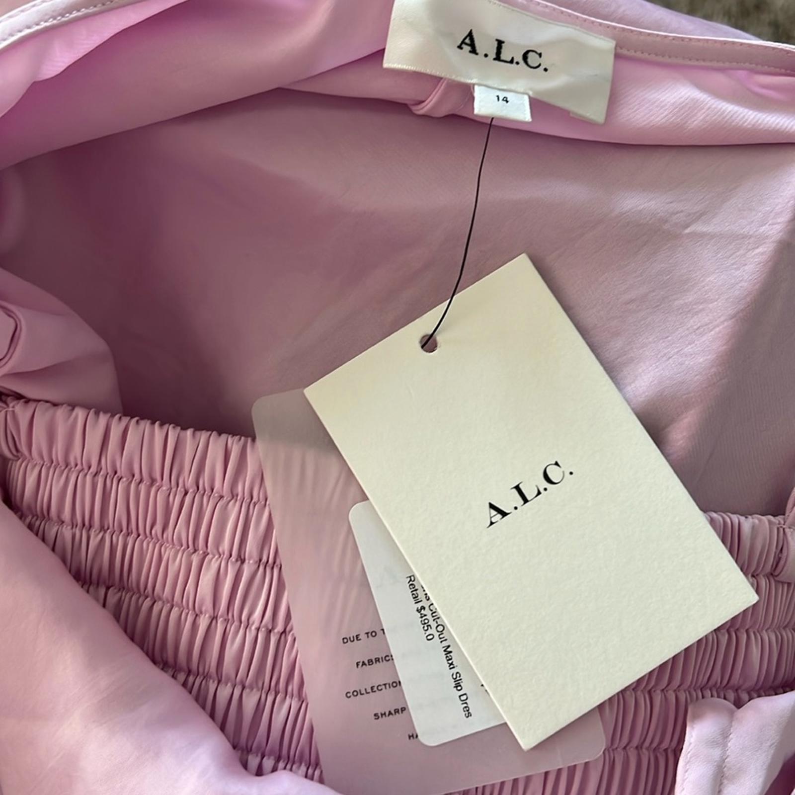 A.L.C. Sienna Strappy Cut-Out Satin Slip Maxi Dress, Size 14 New w/Tag $495
