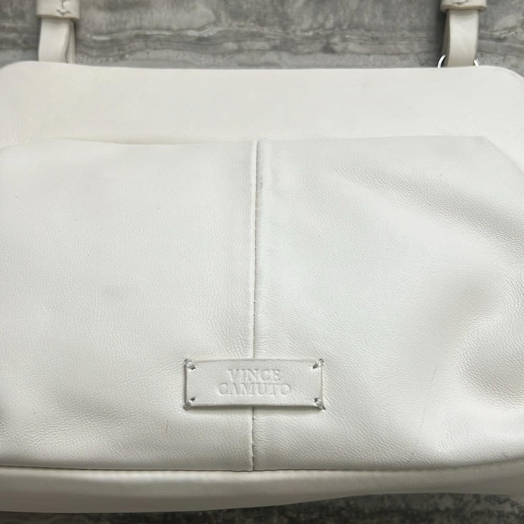 NWT Vince Camuto Amari Leather Clutch Bag in Cotton White, New w/Tag $158