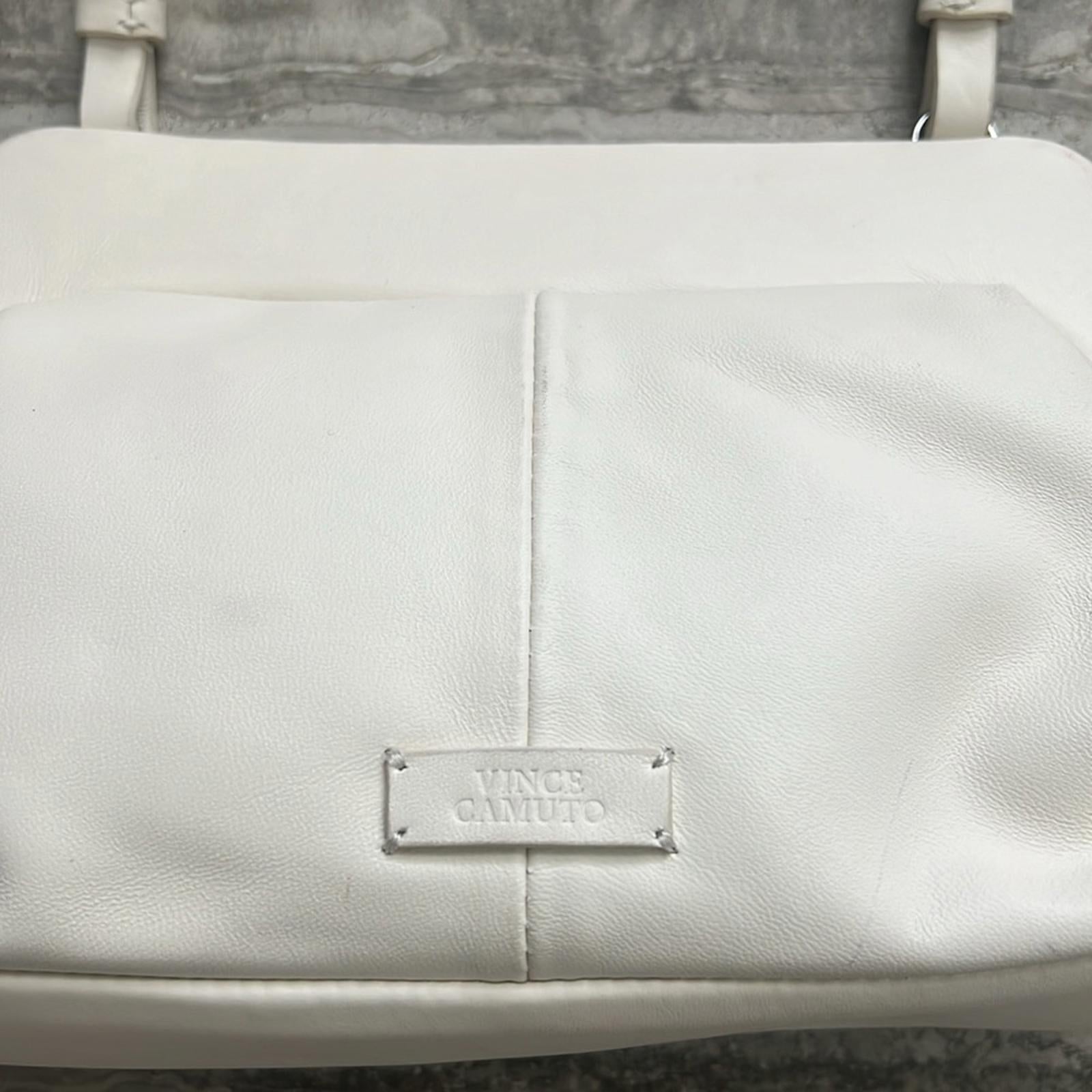 NWT Vince Camuto Amari Leather Clutch Bag in Cotton White, New w/Tag $158