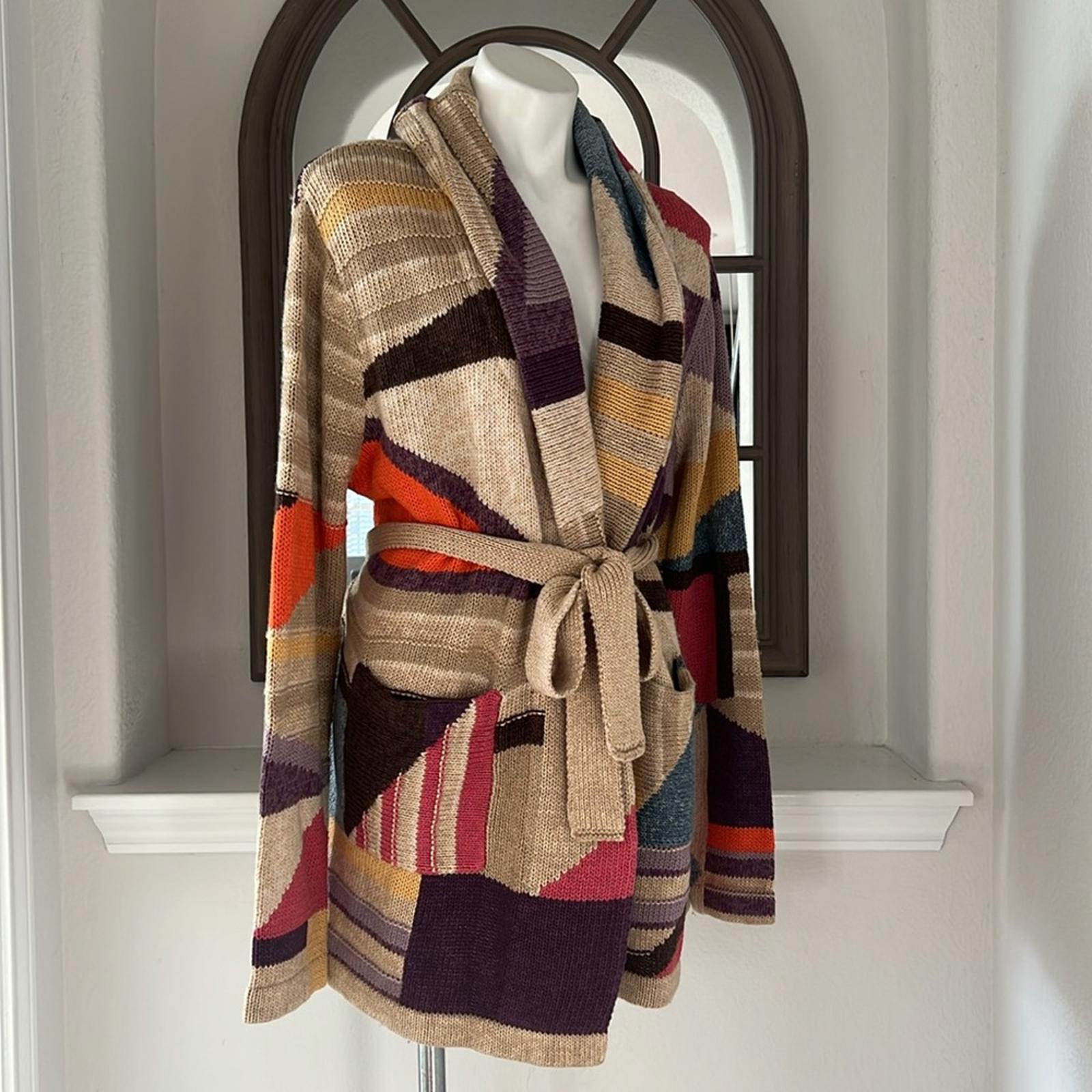 Polo by Ralph Lauren Geo-Motif Shawl Linen-Blend Cardigan Size XL New w/Tag $998