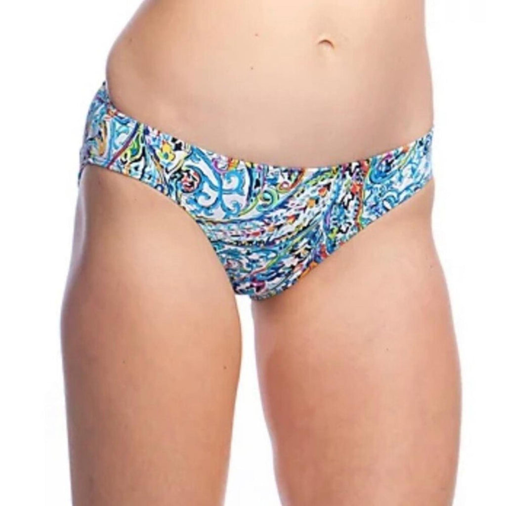 Lauren Ralph Lauren Mystic Paisley Hipster Swim Bikini Bottom in Blue Size 8 NEW
