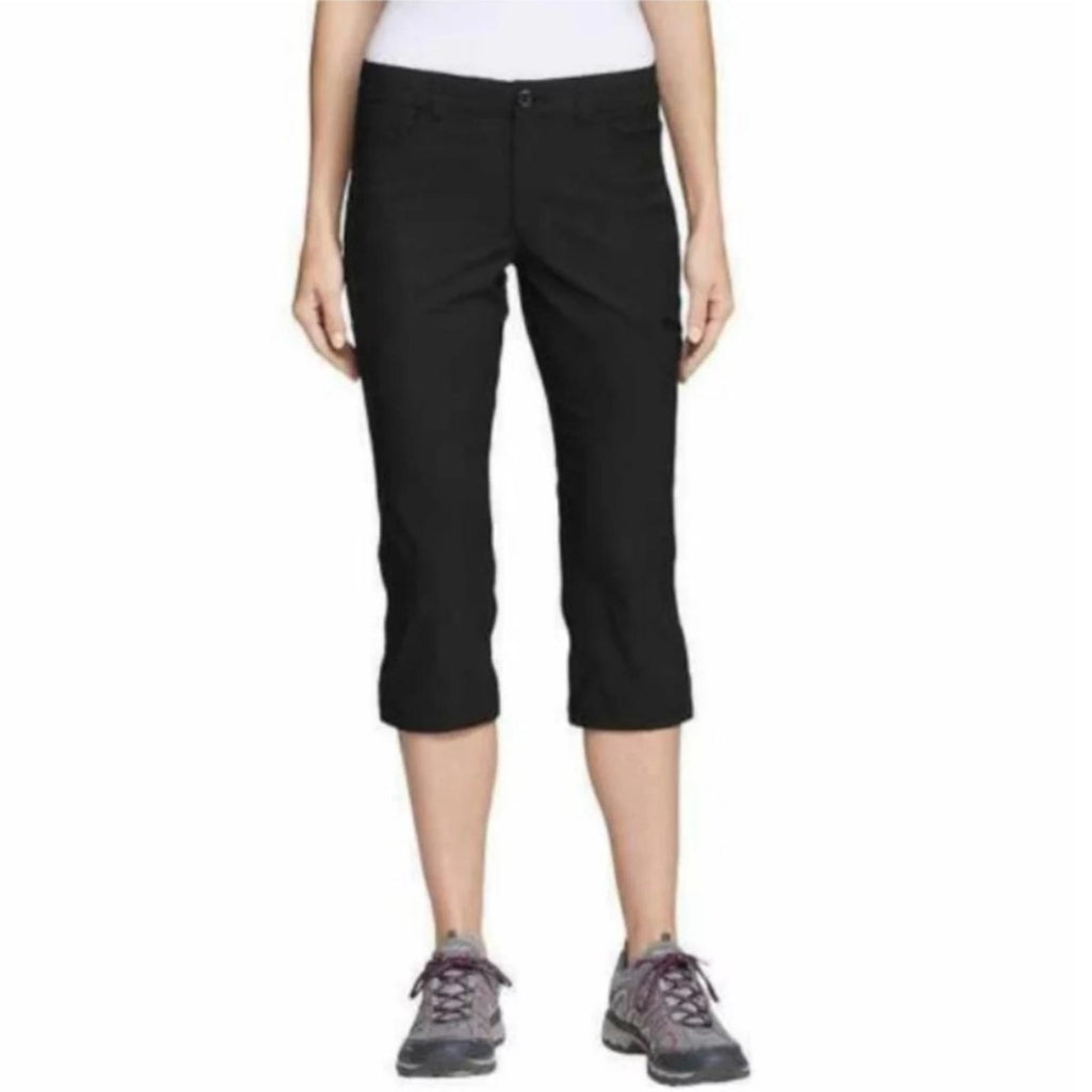 NWT Eddie Bauer Rainer Capris Pants in Black, Size 16 New with Tag