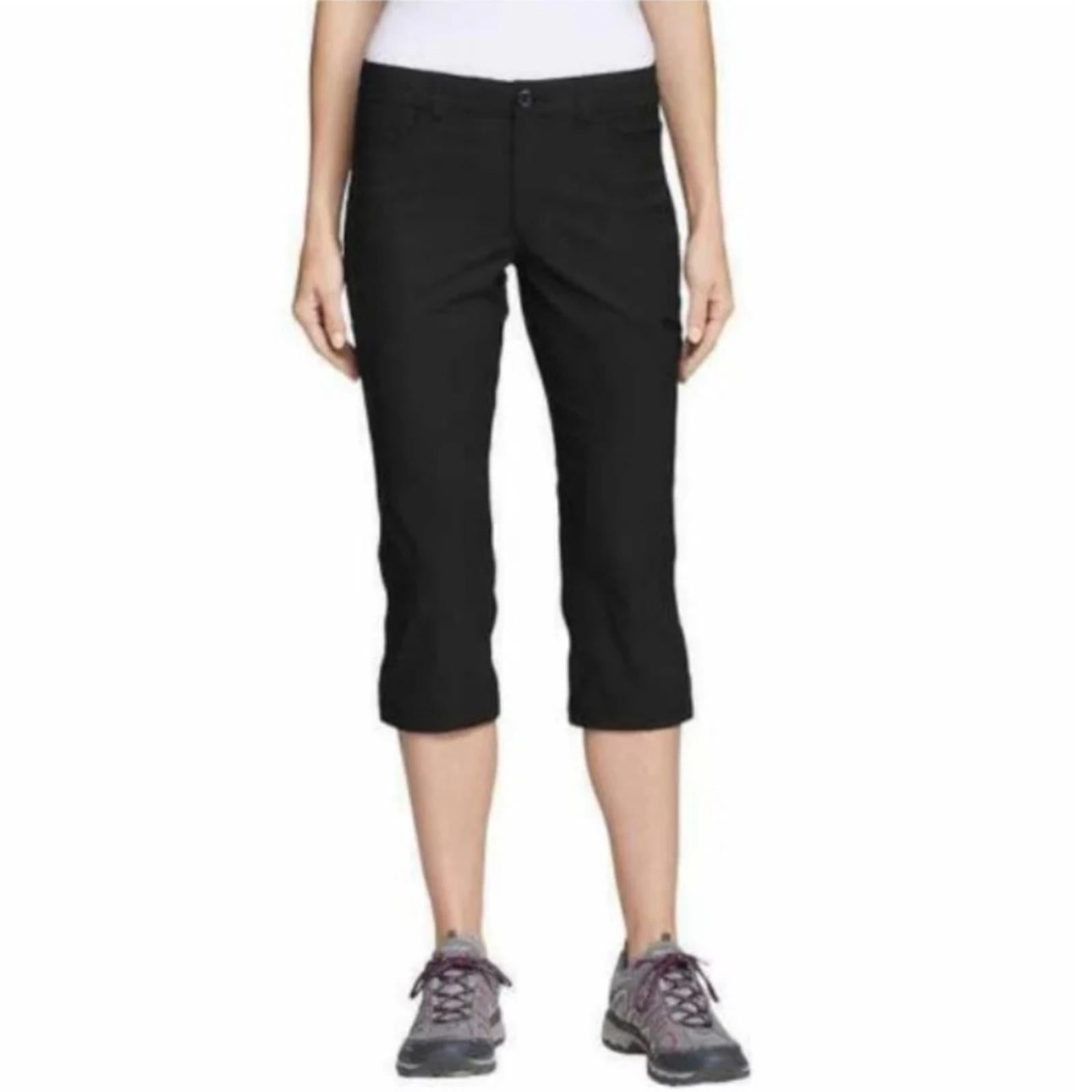 NWT Eddie Bauer Rainer Capris Pants in Black, Size 16 New with Tag