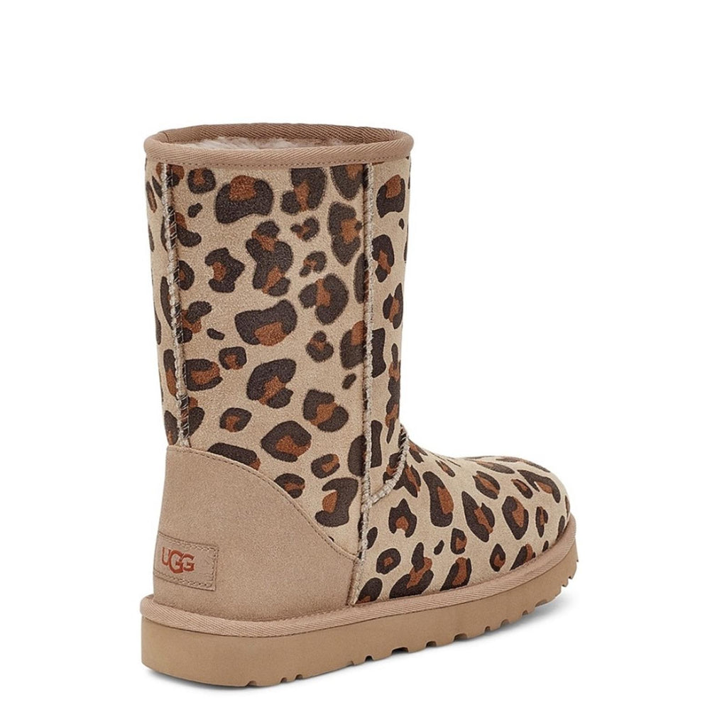 UGG Genuine Sheepskin Lined Leopard Print Boots , Size 5 New in Box