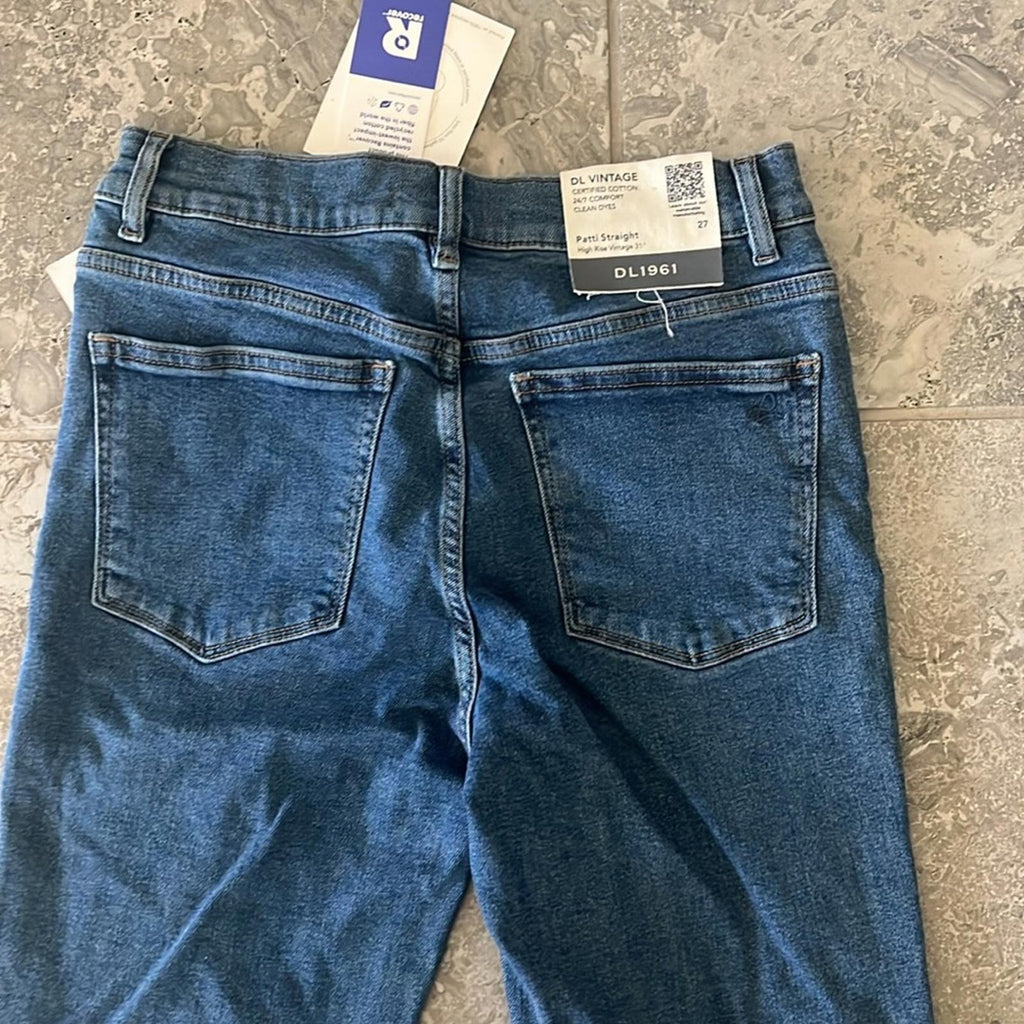 DL2961 Patti Straight High Rise Vintage 31” Jeans, Size 27 New w/Tag Retail $209