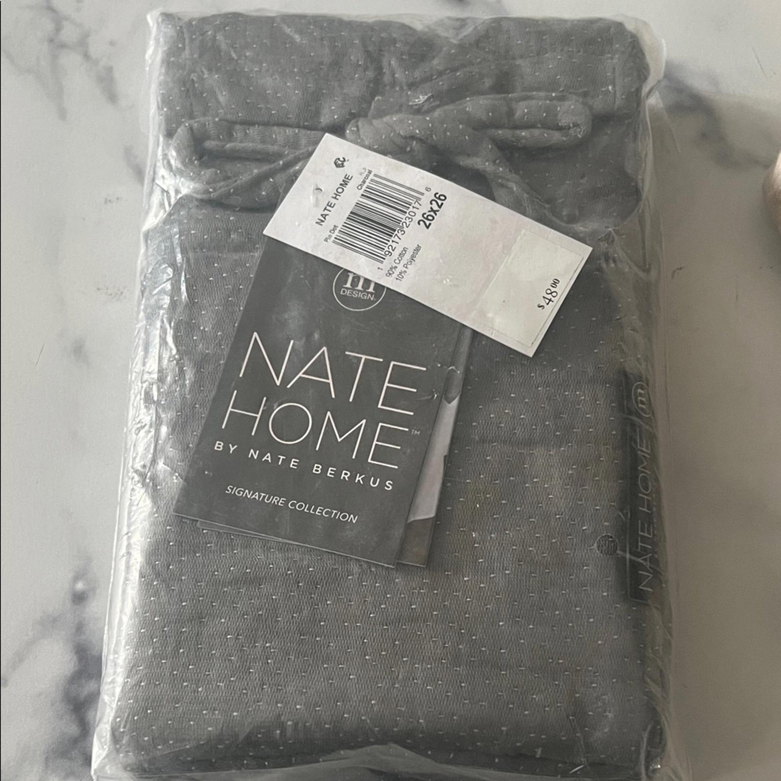 Nate Home by Nate Berkus Pin Dot Charcoal Euro Sham, Size 26X26, NWT