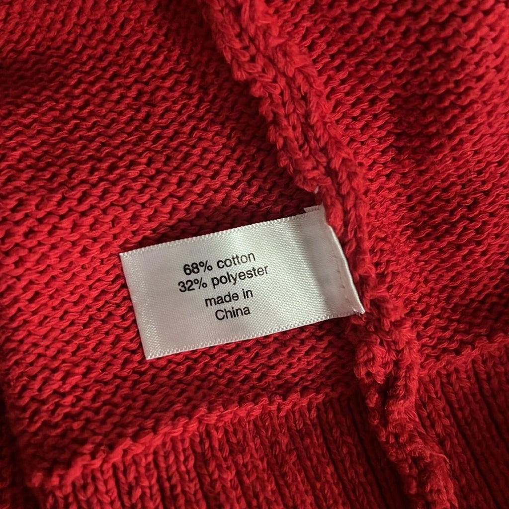 NEW Lane Bryant V-Neck Button-Front Star Cardigan Red/White Size 14/16