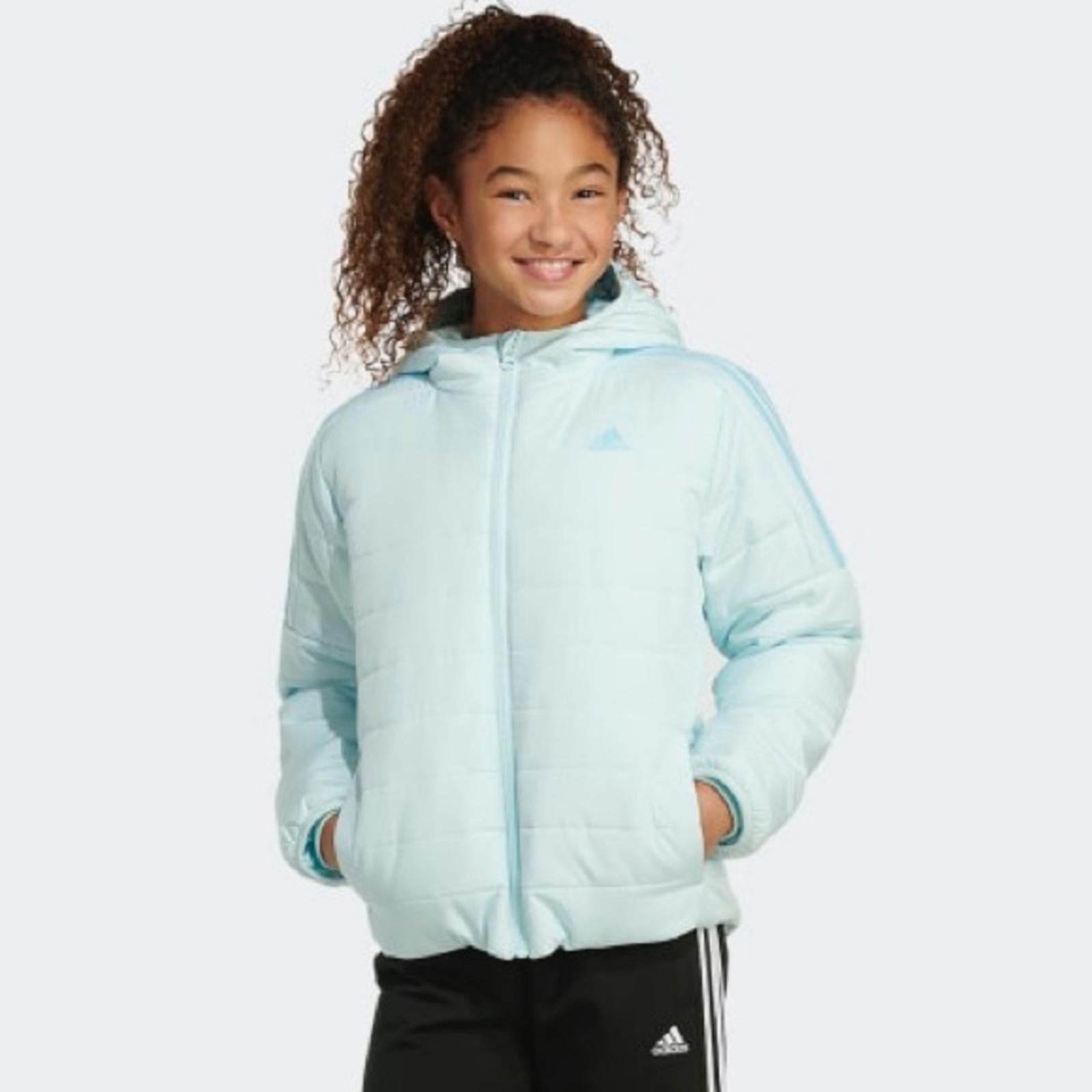 Adidas Cozy 3-Stripes Puffer Jacket in Blue, Size XXS, NWT