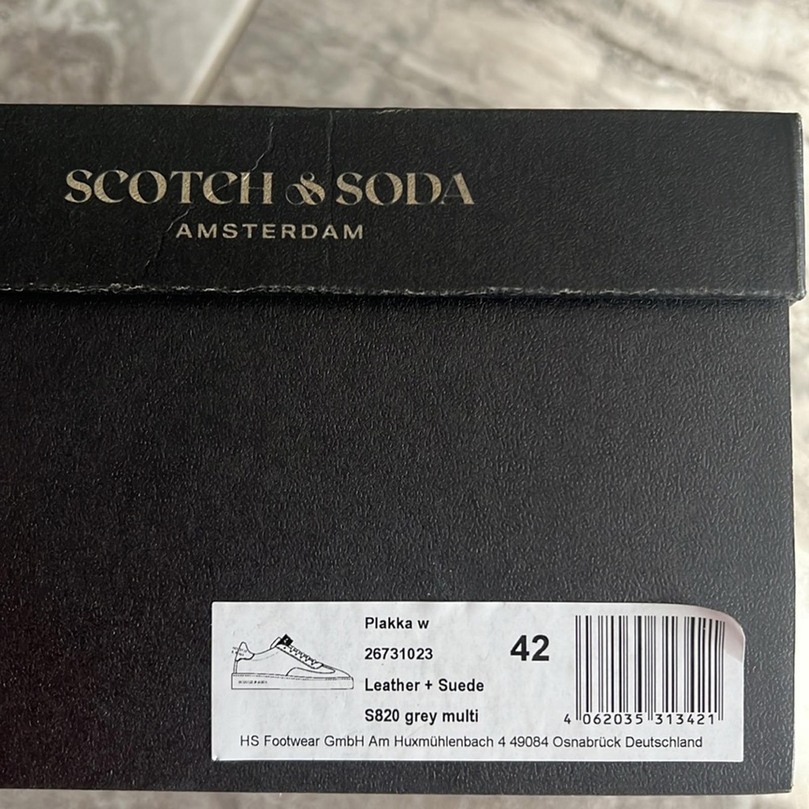 Scotch & Soda Plakka Lace-Up Sneakers/Trainers in Grey Multi Size 42 NEW in Box