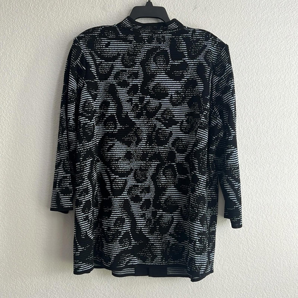 Misook Plus Animal-Print Knit Jacket, NWT, Size 1X