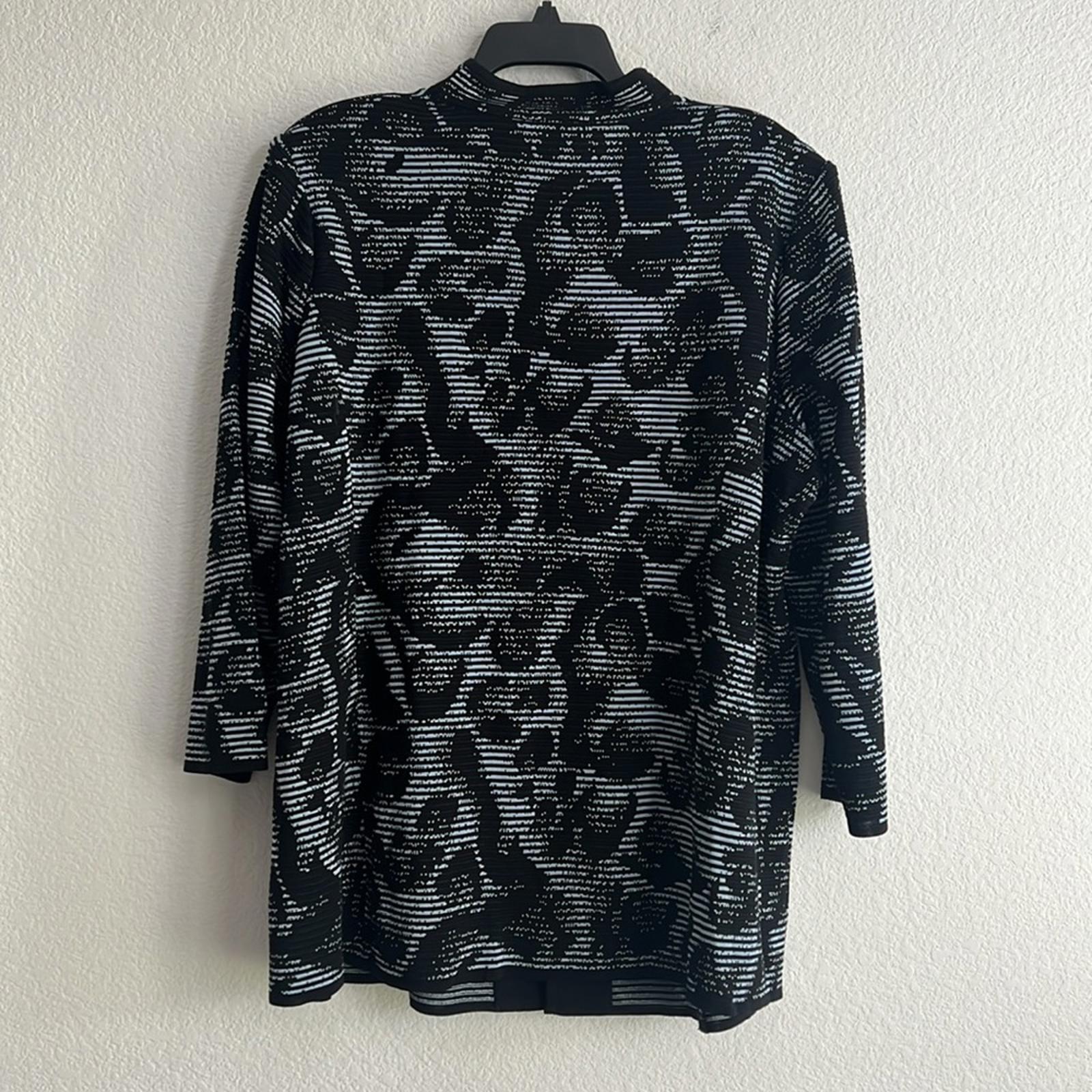 Misook Plus Animal-Print Knit Jacket, NWT, Size 1X