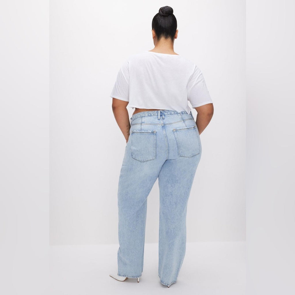 Good American Good 90’s Icon High-Waist Straight Leg Jeans, Size 16 NEW